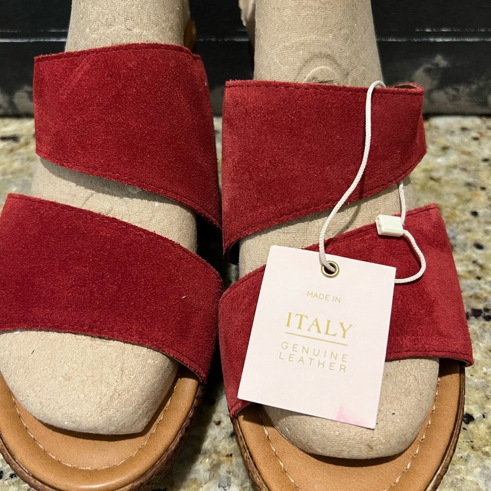 Mariella Sandals Made in Italy 🇮🇹 Genuine Leather (Suede) - Picture 4 of 15